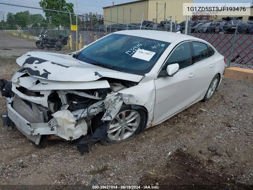 2018 Chevrolet Malibu Lt VIN: 1G1ZD5ST3JF193476 Lot: 39627014