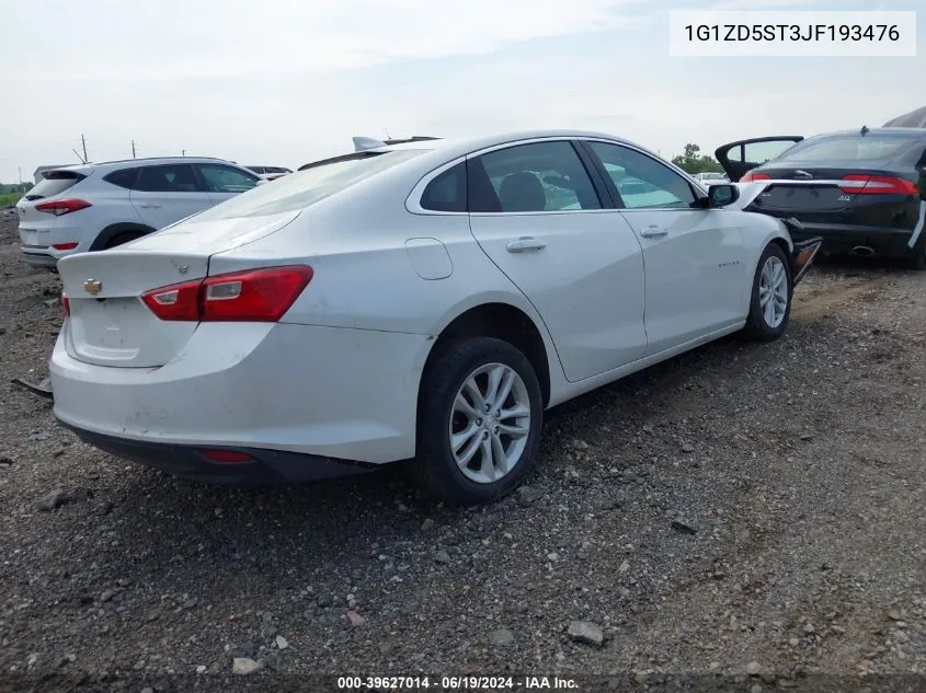 2018 Chevrolet Malibu Lt VIN: 1G1ZD5ST3JF193476 Lot: 39627014