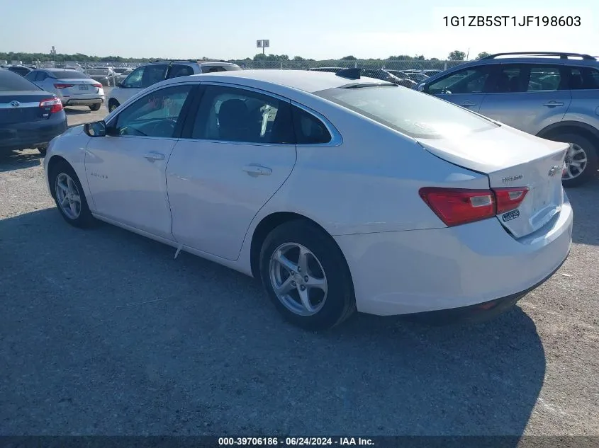 2018 Chevrolet Malibu 1Ls VIN: 1G1ZB5ST1JF198603 Lot: 39706186