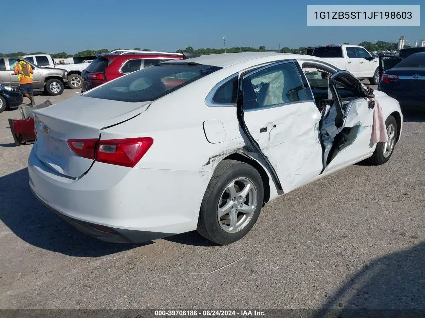 2018 Chevrolet Malibu 1Ls VIN: 1G1ZB5ST1JF198603 Lot: 39706186