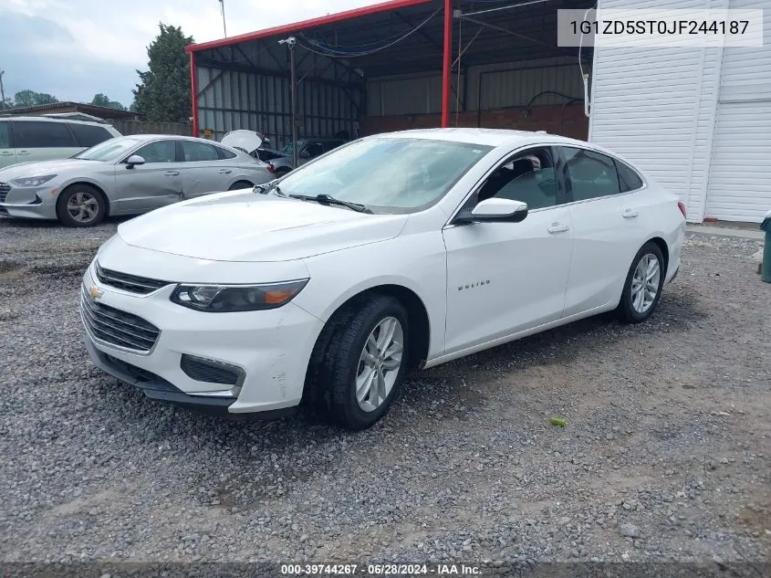 2018 Chevrolet Malibu Lt VIN: 1G1ZD5ST0JF244187 Lot: 39744267