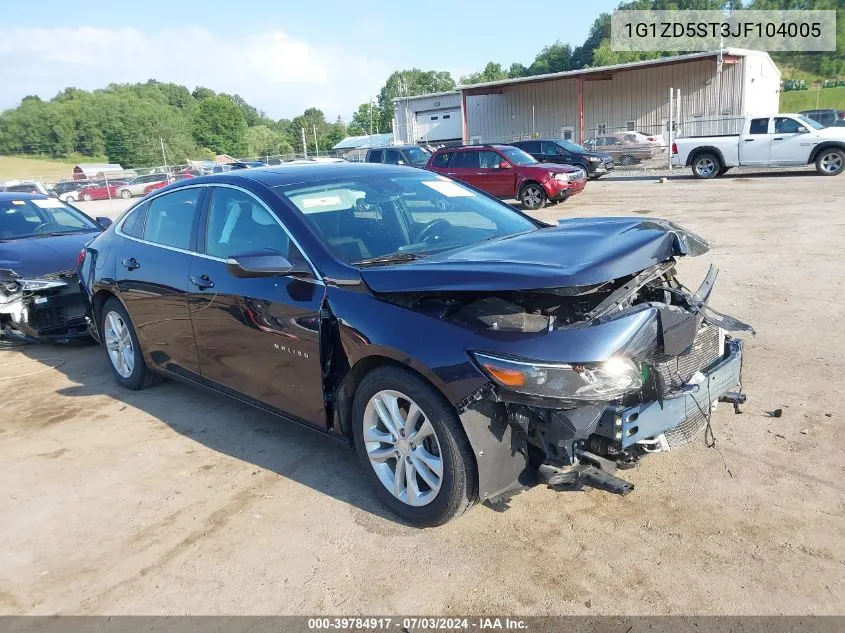 2018 Chevrolet Malibu Lt VIN: 1G1ZD5ST3JF104005 Lot: 39784917