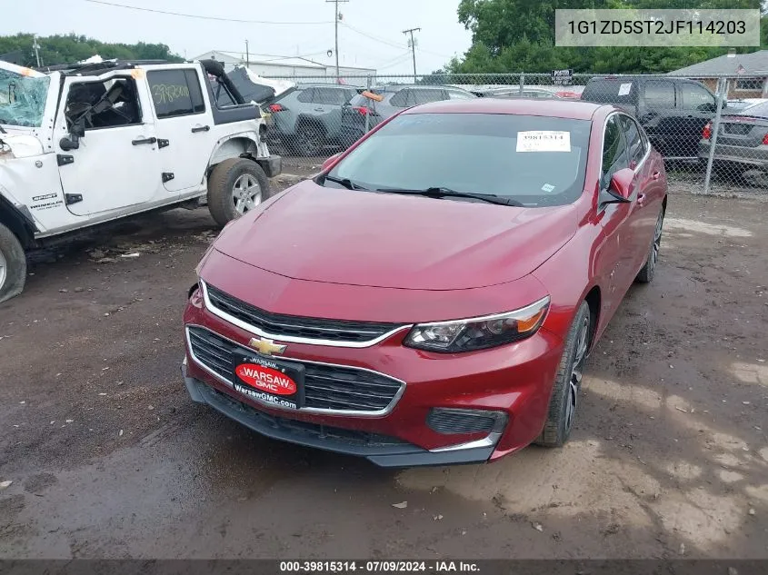 1G1ZD5ST2JF114203 2018 Chevrolet Malibu Lt