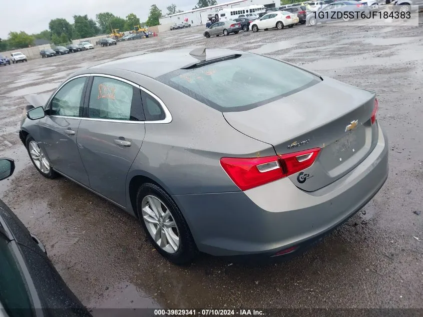 2018 Chevrolet Malibu Lt VIN: 1G1ZD5ST6JF184383 Lot: 39829341