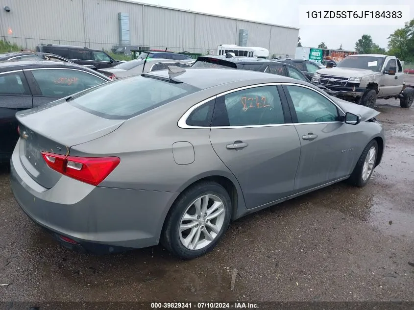 2018 Chevrolet Malibu Lt VIN: 1G1ZD5ST6JF184383 Lot: 39829341