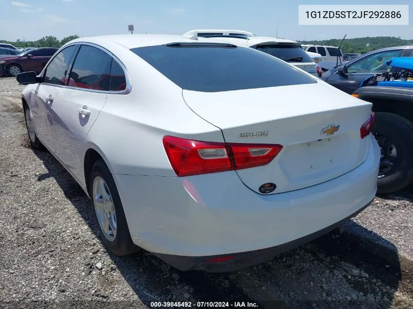 1G1ZD5ST2JF292886 2018 Chevrolet Malibu Lt