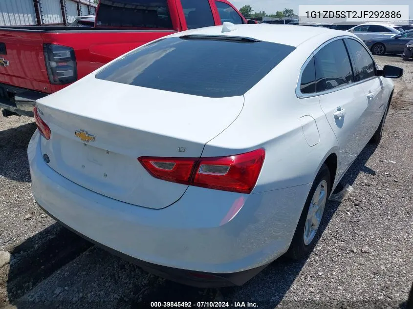 1G1ZD5ST2JF292886 2018 Chevrolet Malibu Lt