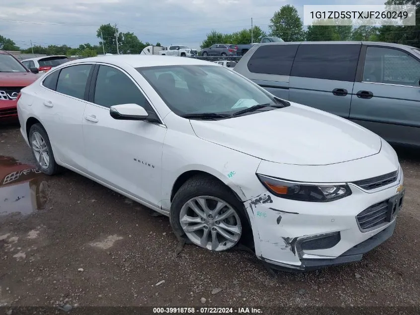 2018 Chevrolet Malibu Lt VIN: 1G1ZD5STXJF260249 Lot: 39918758