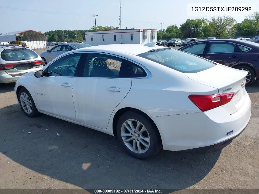 2018 Chevrolet Malibu Lt VIN: 1G1ZD5STXJF209298 Lot: 39989192