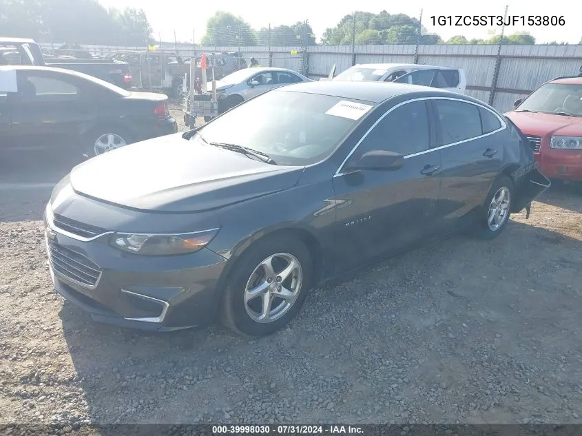 2018 Chevrolet Malibu 1Fl VIN: 1G1ZC5ST3JF153806 Lot: 39998030