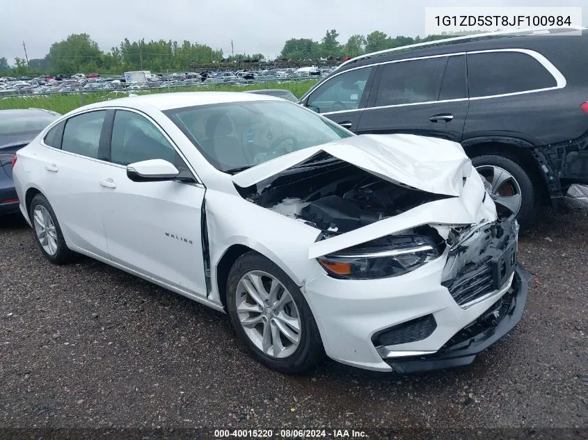 2018 Chevrolet Malibu Lt VIN: 1G1ZD5ST8JF100984 Lot: 40015220