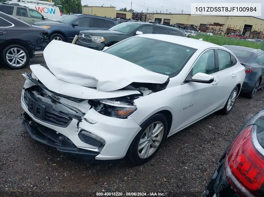 2018 Chevrolet Malibu Lt VIN: 1G1ZD5ST8JF100984 Lot: 40015220