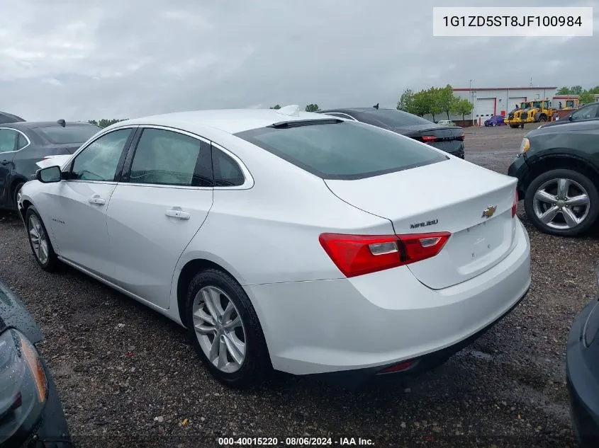 2018 Chevrolet Malibu Lt VIN: 1G1ZD5ST8JF100984 Lot: 40015220