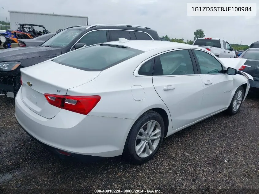 2018 Chevrolet Malibu Lt VIN: 1G1ZD5ST8JF100984 Lot: 40015220