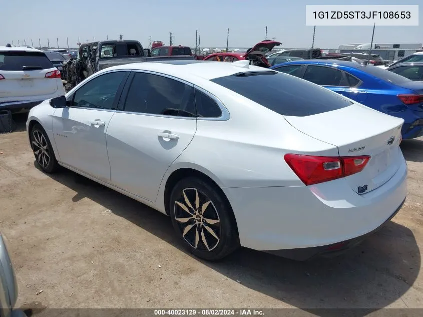 2018 Chevrolet Malibu Lt VIN: 1G1ZD5ST3JF108653 Lot: 40023129