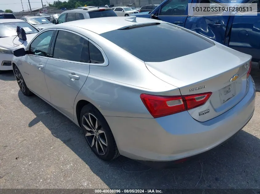 2018 Chevrolet Malibu Lt VIN: 1G1ZD5ST9JF280511 Lot: 40038096