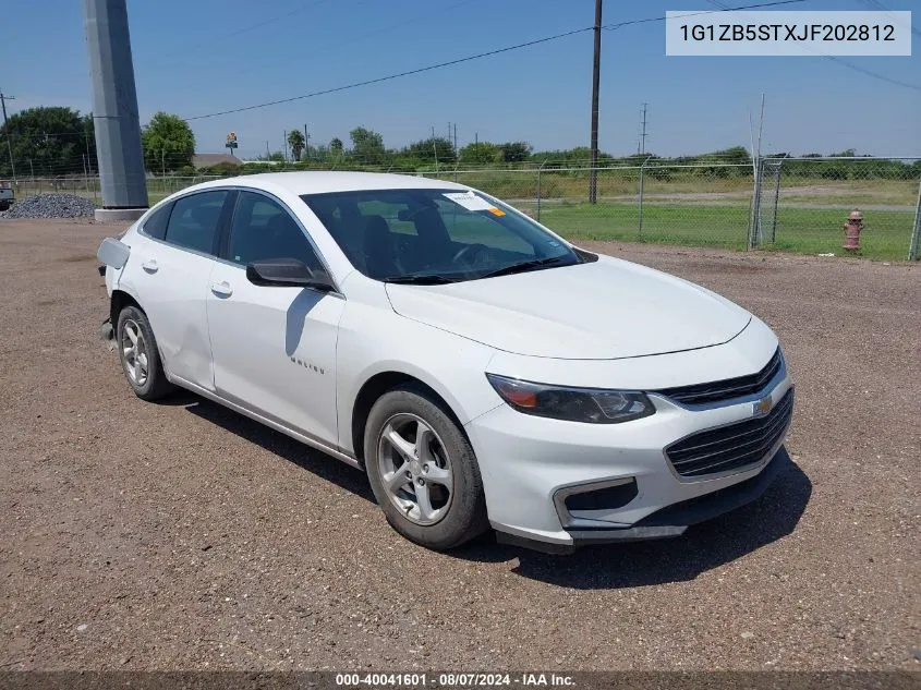 2018 Chevrolet Malibu 1Ls VIN: 1G1ZB5STXJF202812 Lot: 40041601