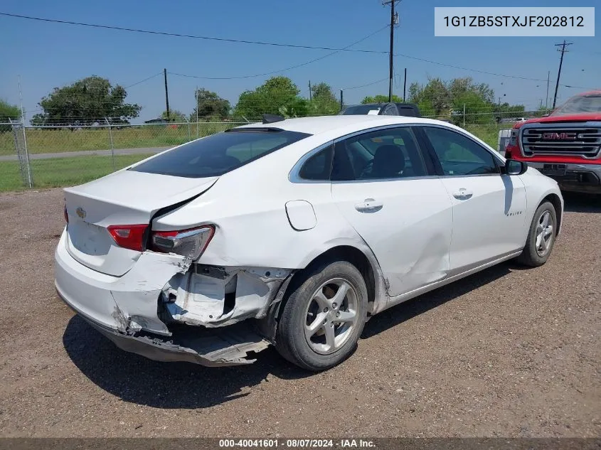 2018 Chevrolet Malibu 1Ls VIN: 1G1ZB5STXJF202812 Lot: 40041601