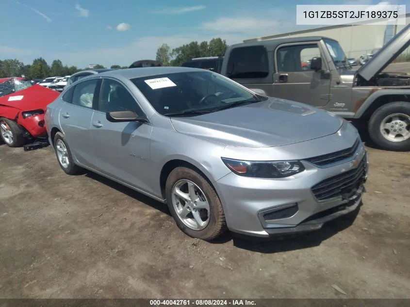 1G1ZB5ST2JF189375 2018 Chevrolet Malibu 1Ls