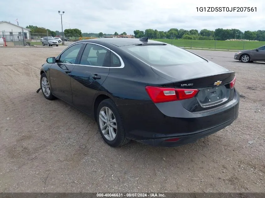 2018 Chevrolet Malibu Lt VIN: 1G1ZD5ST0JF207561 Lot: 40046631