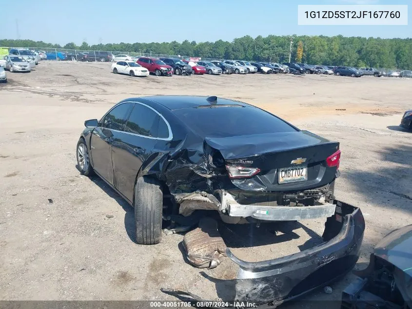 2018 Chevrolet Malibu Lt VIN: 1G1ZD5ST2JF167760 Lot: 40051705