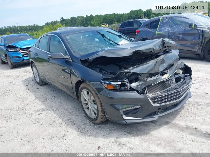 2018 Chevrolet Malibu Lt VIN: 1G1ZD5ST6JF143414 Lot: 40059577