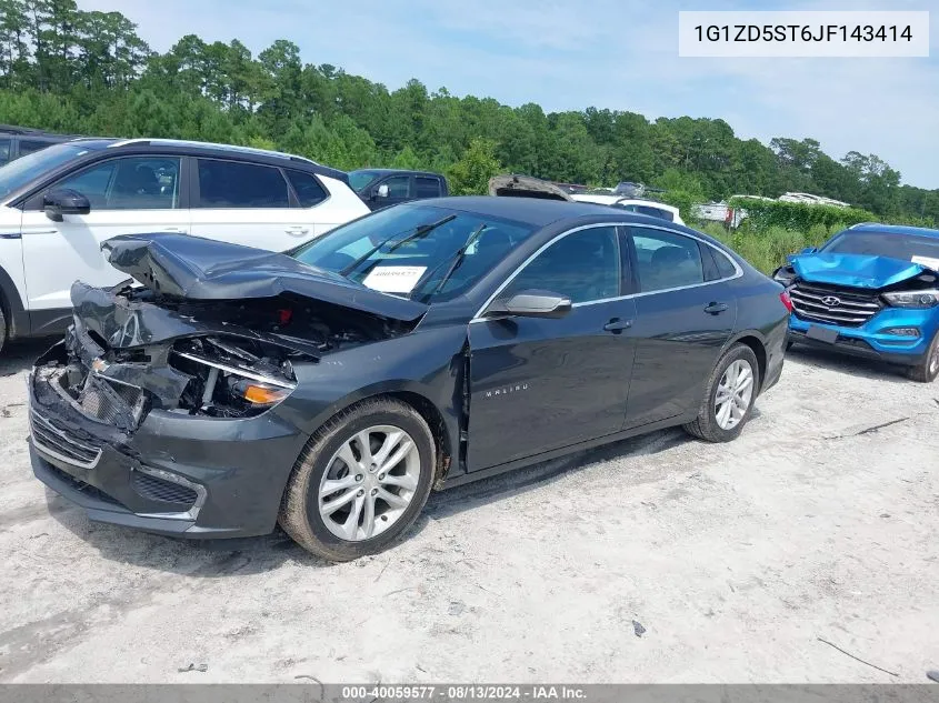 2018 Chevrolet Malibu Lt VIN: 1G1ZD5ST6JF143414 Lot: 40059577