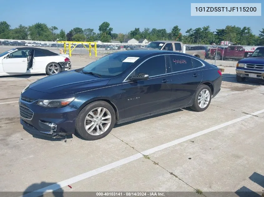 2018 Chevrolet Malibu Lt VIN: 1G1ZD5ST1JF115200 Lot: 40103141