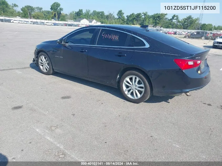 2018 Chevrolet Malibu Lt VIN: 1G1ZD5ST1JF115200 Lot: 40103141