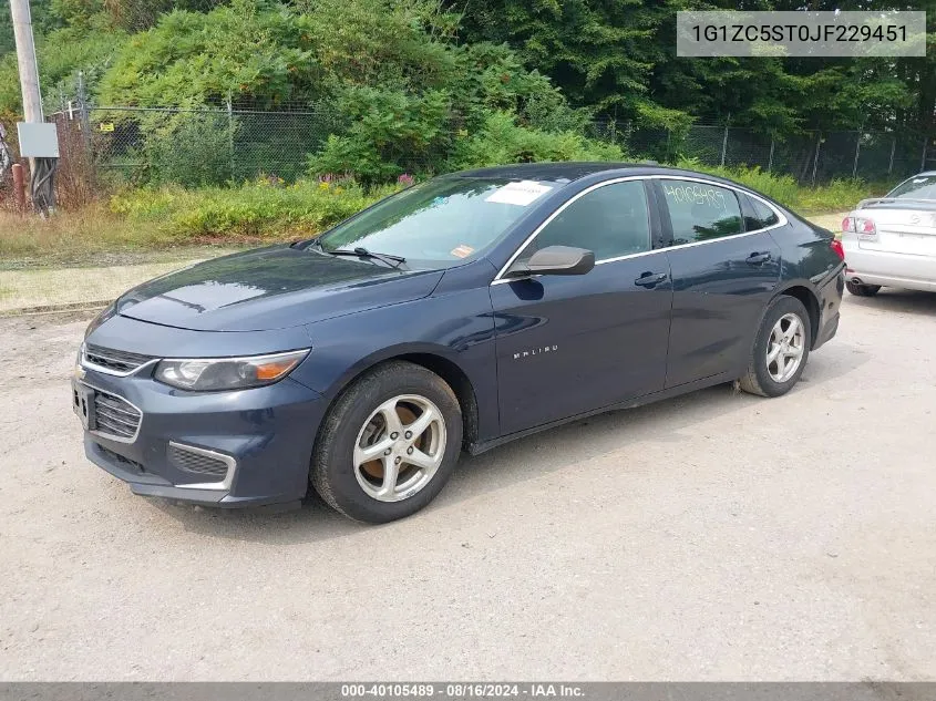 2018 Chevrolet Malibu 1Fl VIN: 1G1ZC5ST0JF229451 Lot: 40105489