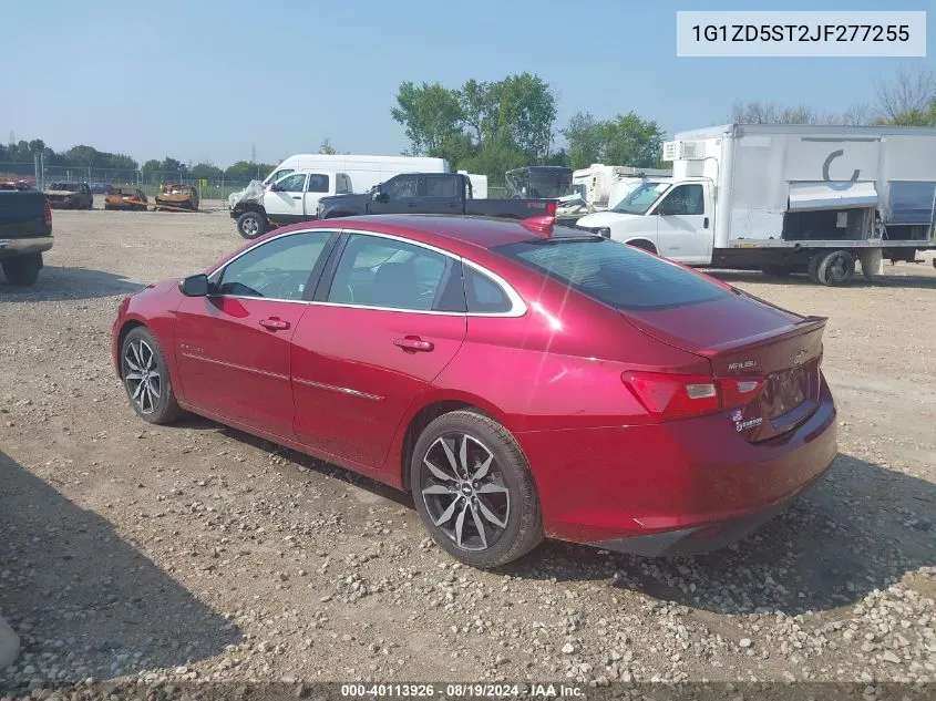 2018 Chevrolet Malibu Lt VIN: 1G1ZD5ST2JF277255 Lot: 40113926