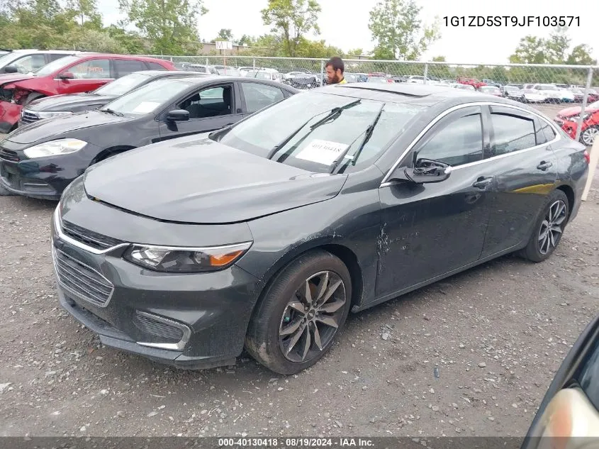 2018 Chevrolet Malibu Lt VIN: 1G1ZD5ST9JF103571 Lot: 40130418