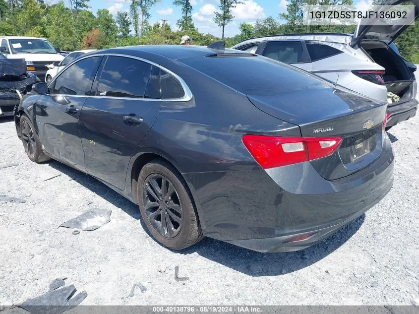 2018 Chevrolet Malibu Lt VIN: 1G1ZD5ST8JF136092 Lot: 40138796