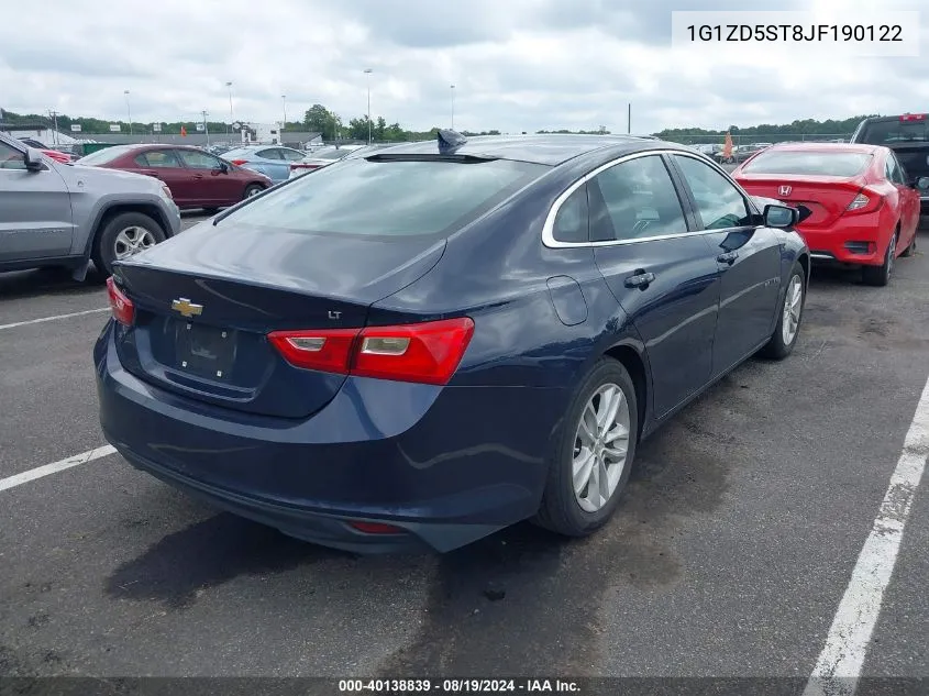 2018 Chevrolet Malibu Lt VIN: 1G1ZD5ST8JF190122 Lot: 40138839