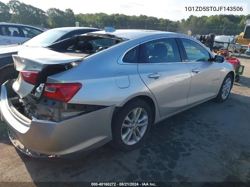 1G1ZD5ST0JF143506 2018 Chevrolet Malibu Lt