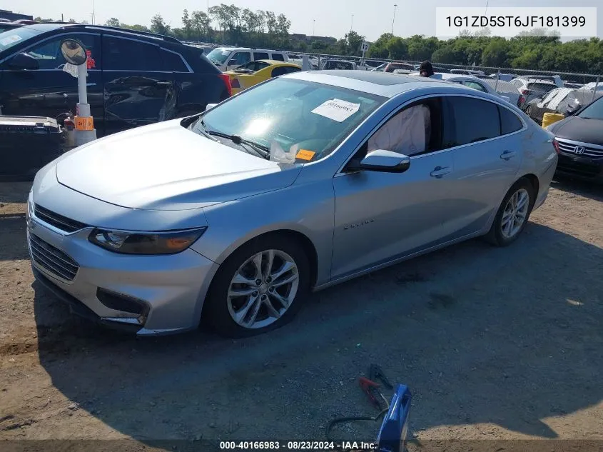 2018 Chevrolet Malibu Lt VIN: 1G1ZD5ST6JF181399 Lot: 40166983