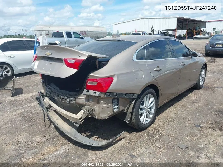 2018 Chevrolet Malibu Lt VIN: 1G1ZD5ST4JF247240 Lot: 40219722