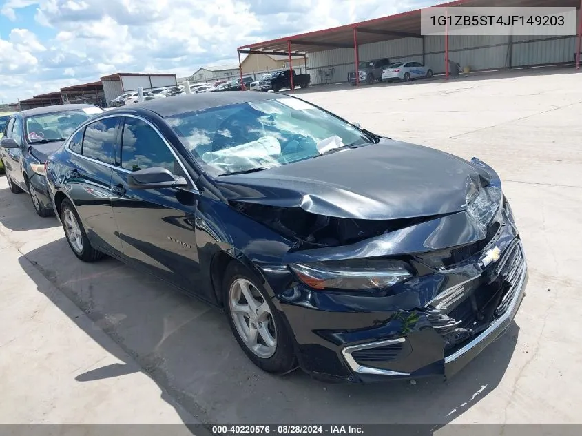 2018 Chevrolet Malibu 1Ls VIN: 1G1ZB5ST4JF149203 Lot: 40220576