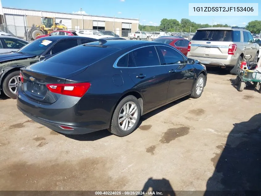 2018 Chevrolet Malibu Lt VIN: 1G1ZD5ST2JF153406 Lot: 40224025