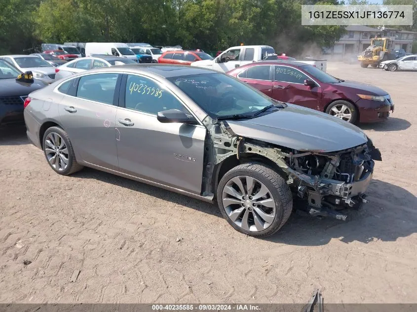 1G1ZE5SX1JF136774 2018 Chevrolet Malibu Premier