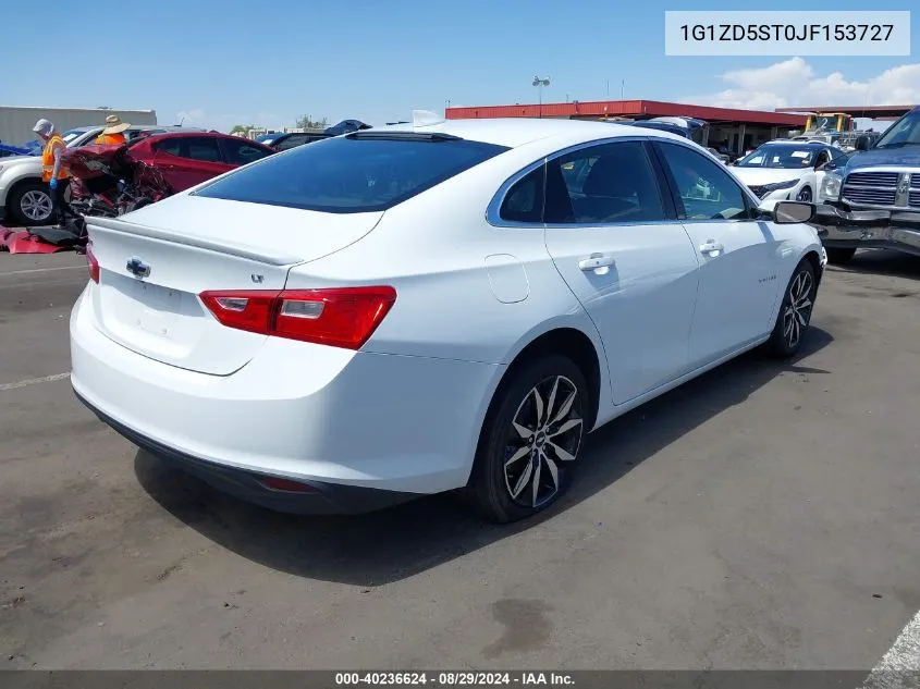 2018 Chevrolet Malibu Lt VIN: 1G1ZD5ST0JF153727 Lot: 40236624