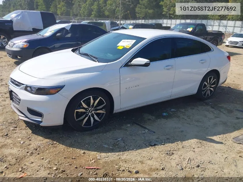 2018 Chevrolet Malibu Lt VIN: 1G1ZD5ST2JF277692 Lot: 40238331