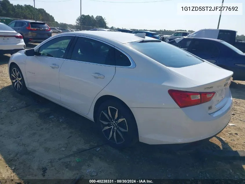 2018 Chevrolet Malibu Lt VIN: 1G1ZD5ST2JF277692 Lot: 40238331