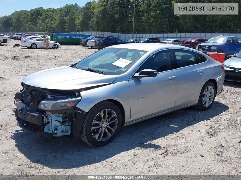 2018 Chevrolet Malibu Lt VIN: 1G1ZD5ST1JF160170 Lot: 40264586