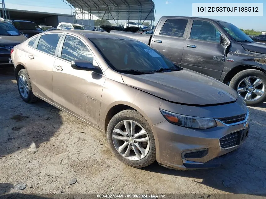 2018 Chevrolet Malibu Lt VIN: 1G1ZD5ST0JF188512 Lot: 40275469