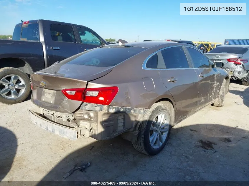 2018 Chevrolet Malibu Lt VIN: 1G1ZD5ST0JF188512 Lot: 40275469