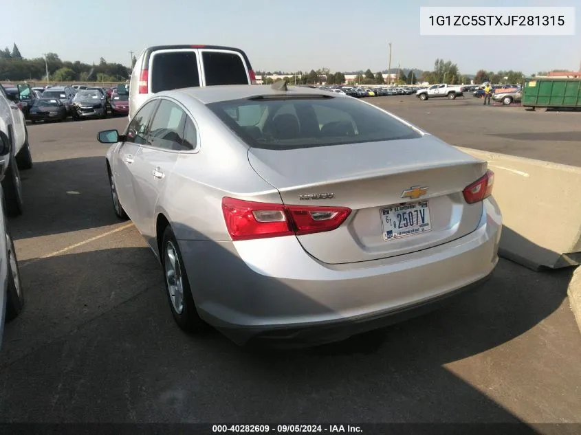 2018 Chevrolet Malibu Ls VIN: 1G1ZC5STXJF281315 Lot: 40282609