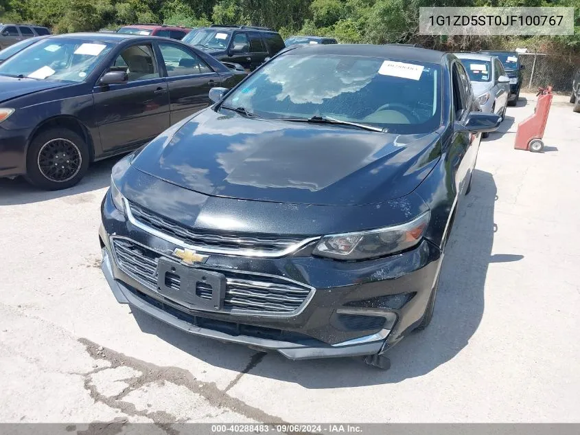 2018 Chevrolet Malibu Lt VIN: 1G1ZD5ST0JF100767 Lot: 40288483