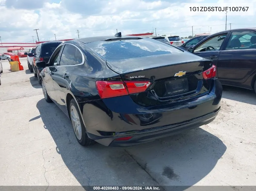 2018 Chevrolet Malibu Lt VIN: 1G1ZD5ST0JF100767 Lot: 40288483