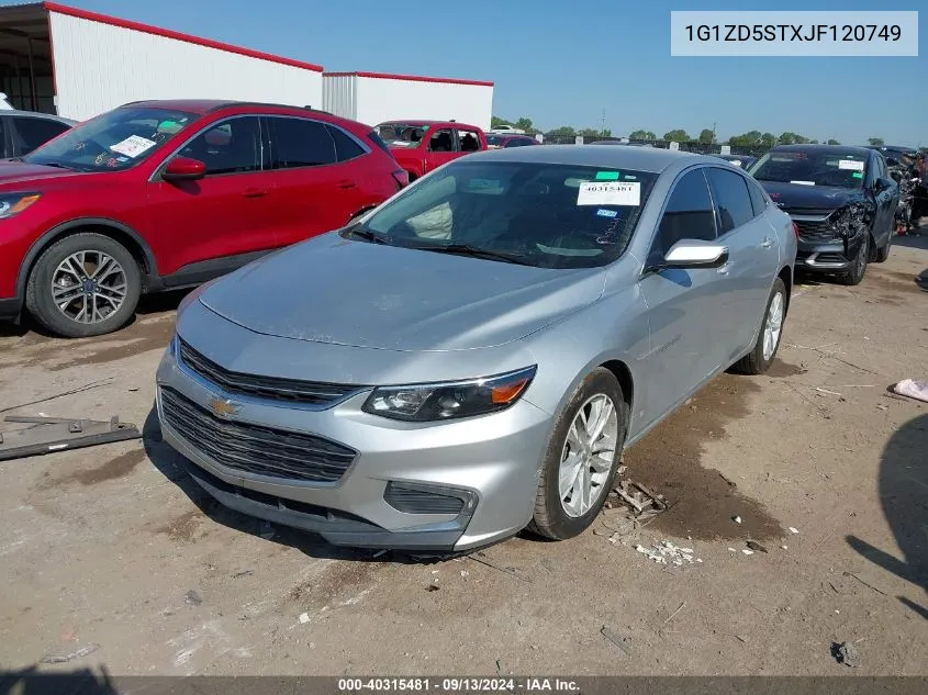 2018 Chevrolet Malibu Lt VIN: 1G1ZD5STXJF120749 Lot: 40315481